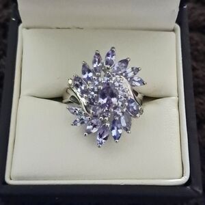 Ring Genuine Tanzanite Bundle 925 Sterling Silver.